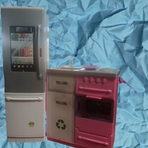 Pink and Gray Toy Kitchen Set